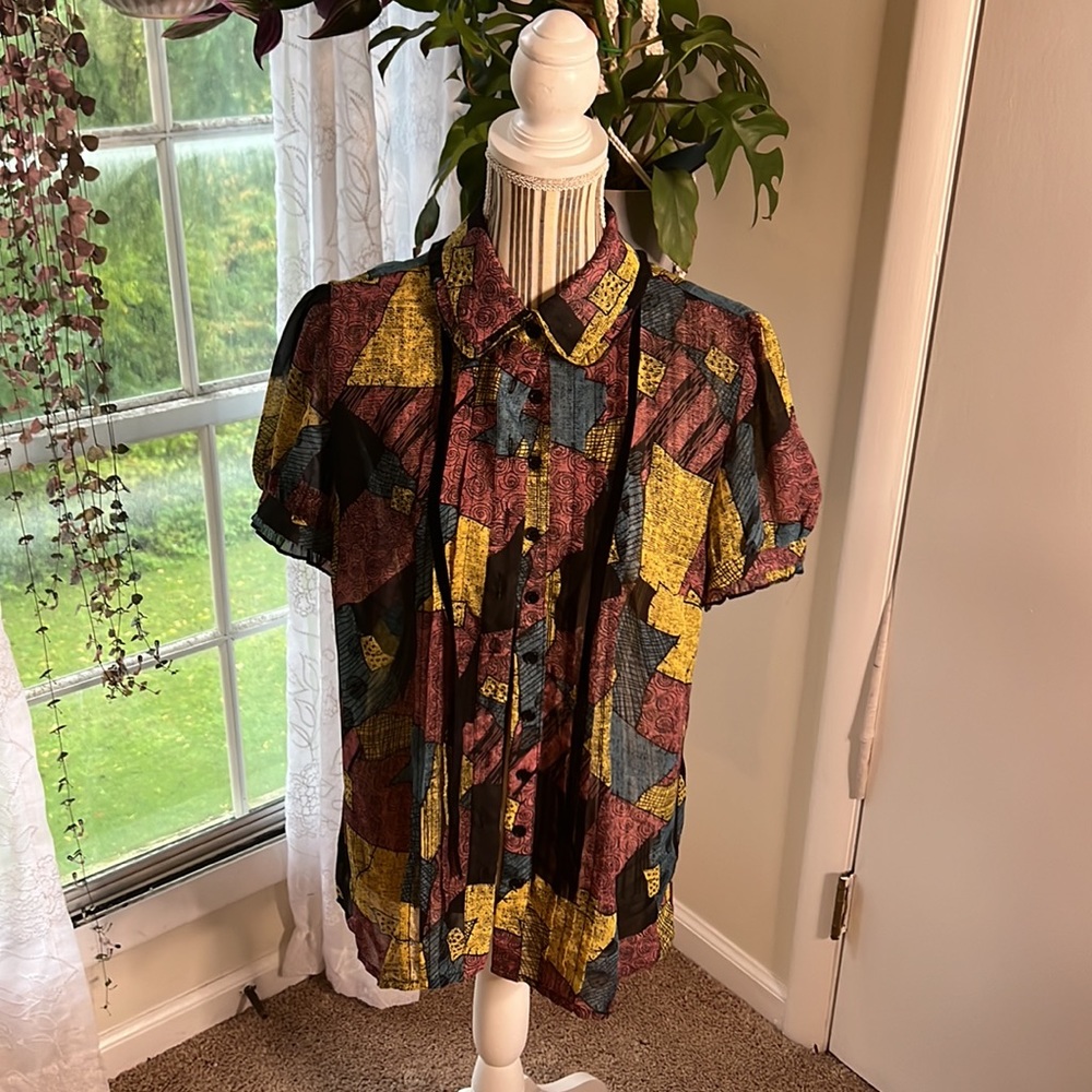 NWT Nightmare Before Christmas Sally Blouse Hot Topic Halloween - Size Large